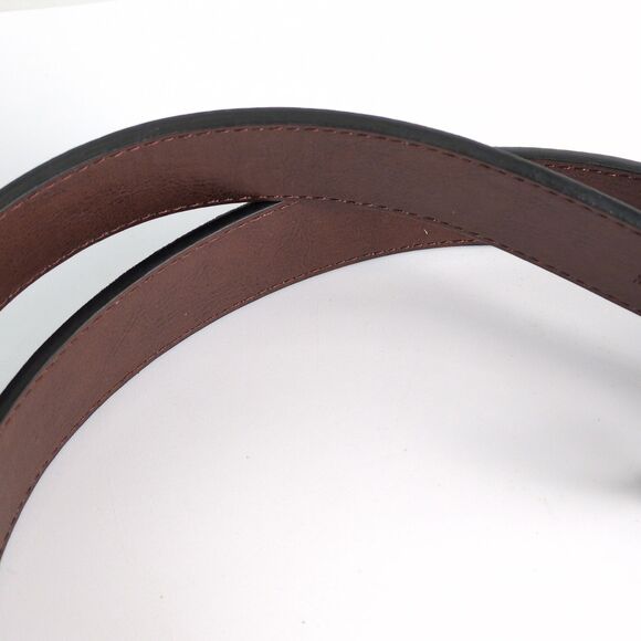 Saddlebred Men's 44 Black Bonded Leather Belt Gunmetal Buckle 11BK0108 Classic - Picture 7 of 7